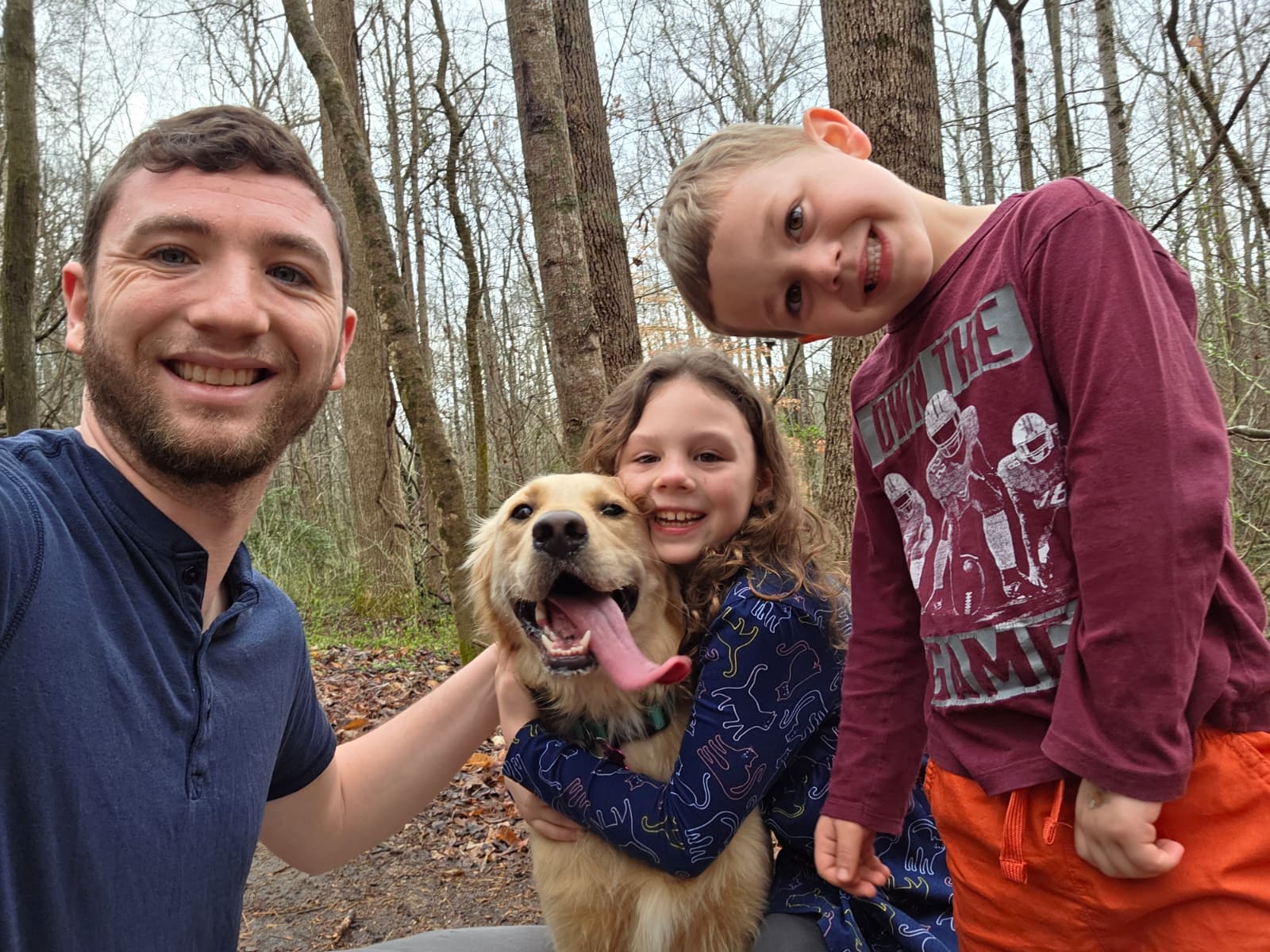 Ben, founder of Swistly, with his kids and dog